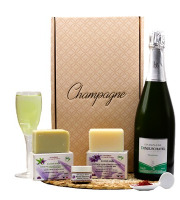 Le safran - l'or rouge des Ardennes - Coffret cadeau de Noel  "Fleurs de Champagne", AOC, Brut, 75cl