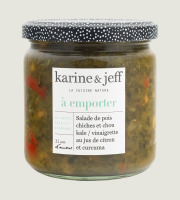 Karine & Jeff - Salade de pois chiches et chou kale / vinaigrette au jus de citron et curcuma