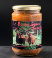 Domaine de Sinzelles - Bourguignon Cuisiné de Bœuf Race Salers BIO - Bocal de 700 g