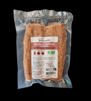 Les Saisissantes - Saucisses de haricots rouges au paprika fumé 55g - 4 paquets de 4