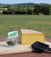 Ferme des Petits Monts - Raclette fermière AIL DES OURS BIO au lait cru -  Part de 0,5 kg
