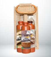 Adal Terra - Coffret cadeau - Coffret Huiles Gastronomique de Lin et Sésame Biodynamiques et Pavot Bio 3X200ml