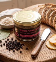 La Ferme du Louvier - Terrine Pomme Calva 180 g de porc élevé en plein air