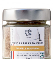 Artisans du Sel - Fleur de Sel de Guérande à la Vanille Bourbon de la Réunion – Verrine 85g | Artisans du Sel