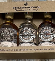 Distillerie de l'Anjou - Coffret de dégustation 3 bouteilles 20cl - Rhum blanc + Rhum ambré + Spirit Malt - Produit en Anjou