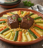 Le Paradis d'Escargot - Couscous 2 personnes accompagné de ces légumes fondant