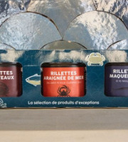 LA BELLE OSTREA - Coffret 3 rillettes La Belle Ostréa (Tourteaux, Araignée de mer, Maquereaux)