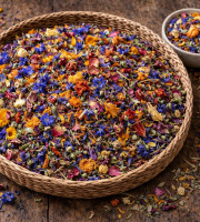 Nature et Saveurs - Ferme Aquaponique et Permacole Astérienne - Fleurs séchées comestibles — signature de la ferme