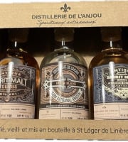 Distillerie de l'Anjou - Coffret spiritueux 3*20cl (Spirit Malt Spirit Malt Tourbé et Rhum blanc) - Produit en Anjou