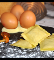 Les Pâtes Côté Mont Blanc - Ravioli Cèpes flambée au cognac