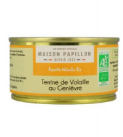 Maison PAPILLON - Artisan depuis 1955 - Terrine BIO Volaille Genièvre 130g