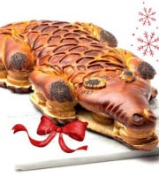 Traiteur Gourmet d'Alsace - Crocodile de Noël Alsacien Pain bretzel x48 pièces