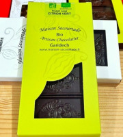 Ferme des Fabres, Vos Manges Gardiens - Chocolat BIO Noir Citron vert 100g