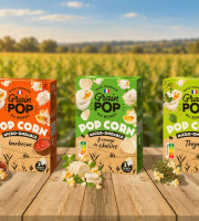 Grain Pop - Maïs popcorn micro-ondable- lot salé : thym, barbecue et fromage de chèvre