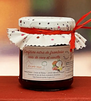 Les Perles Rouges - Confiture Extra De Framboise Noix De Coco À La Vanille Bourbon