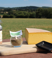 Ferme des Petits Monts - Lot Raclette fermière NATURE/AIL DES OURS BIO - 2x 1/4 de meule