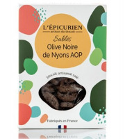 L'Epicurien - Biscuit Apéritif - Sablés Olive Noire de Nyons AOP - 120g