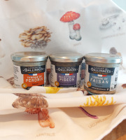 Terre de Gallie - LOT DE 3 RECETTES RILLETTES PIGEON-TERRINE FAISAN ET PERDRIX