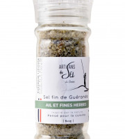 Artisans du Sel - Sel fin de Guérande à l’Ail et Fines Herbes – Moulin Rechargeable – Artisans du Sel