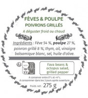Les Bocaux du Bistrot - Fèves poulpe, poivrons grillés