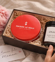 Maison Le Roux - Coffret Fête des Mères - Edition limitée Bougie Granit et Caramels Plein Fruits