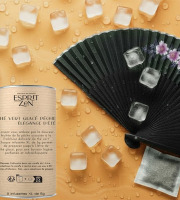 Esprit Zen - Thé Glacé Pêche - Élégance d' Été - 8 Infusettes -  Éventail offert