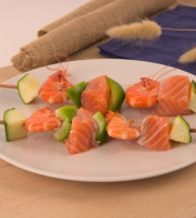 La Criée d'à Côté - [Précommande] Brochettes Saumon et Crevettes - Lot de 2