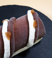 Les Garçons Glaciers - Bûche Vanille, Parfait Châtaigne et Sorbet Cassis