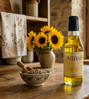 Huilerie d'Auron - Huile vierge de tournesol oléique BIO- Origine France 0,5L