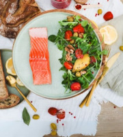 Les Viviers Cathares - Gravlax de truite bio à l'aneth et aux baies roses 120g