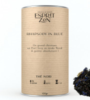 Esprit Zen - Thé Noir "Rhapsody in blue" - bergamote - fleurs bleues - Boite 100g