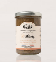 Moulin de la Veyssière - Confiture Extra Rhubarbe et Noix - 12x250g