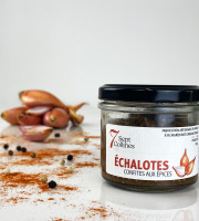 Sept Collines - Tartinable apéritif - Echalotes Confites Aux Epices 100 g