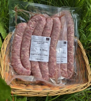 Ferme du Groin à L’Airbe - 5 Chipolatas natures  de porc plein air bio