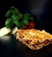 Thierry Salas, fumage artisanal - Lasagnes chair à saucisse de porc noir fumée, tomates et scamorzza