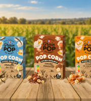 Grain Pop - Maïs popcorn micro-ondable- lot sucré : Caramel, vanille et cacao