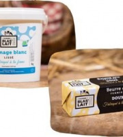 La Ferme de Blas'Lait - Lot Fromage blanc lissé 1kg + Beurre cru Fermier Doux