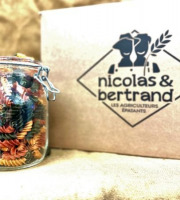 Nicolas & Bertrand - Pâte Fermière Fusilli, carotte, Tomate, Epinard - 5kg