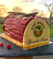 Glaces de Meuse - Bûche Glacée "Dragée Fruitée"  (6-7 parts)