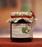 Les Perles Rouges - Confiture Extra de Rhubarbe Cerise à la Vanille Bourbon