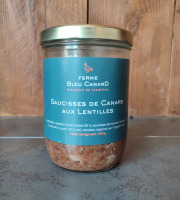 Ferme Bleu Canard - Saucisses de canard aux lentilles 450g