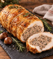 La ferme d'Enjacquet - [Précommande] Réservation NOËL - Rôti de Chapon farci aux Marrons et  Foie Gras