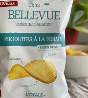 Chips Bellevue - Chips fermières ondulées à la fleur de sel - L'OPALE - 20x150g