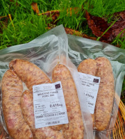 Ferme du Groin à L’Airbe - 4 saucisses fumées bio de porc plein air