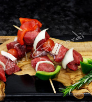 Boucherie Charcuterie Traiteur Lionel Ghérardi - Brochette d'onglet de Bœuf Limousine Label Rouge x 2
