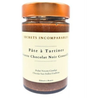 Secrets Incomparables - Pâte à Tartiner Noisette du Piémont IGP Chocolat Noir Croustillant 200g