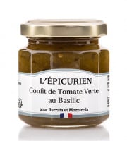 L'Epicurien - Confit de Tomates Vertes au Basilic – L’accompagnement parfait pour vos fromages frais