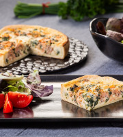 Traiteur Gourmet d'Alsace - Quiche Saumon épinards 2 pers