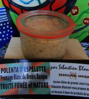 Bassilour Gourmet - Polenta d'Espelette, fromage blanc de brebis basque et truite fumée