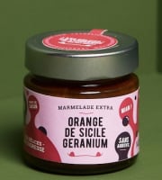 Les Délices de l’Ogresse - Confiture Bio Extra Orange de Sicile Géranium 140g